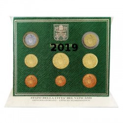 VATICAN - UNIVERSAL BRILLIANT EURO 2019 BOX - 8 COINS (3.88 euros)