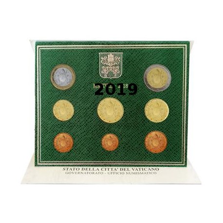 VATICAN - COFFRET EURO BRILLANT UNIVERSEL  2019 - 8 PIECES (3.88 euros)