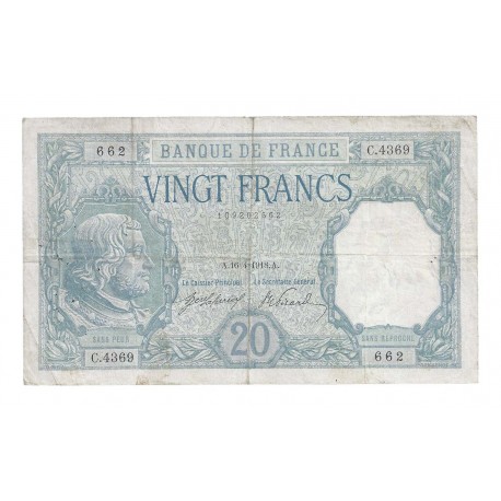 FAY 11/03 - 20 FRANCS 1918 - 16.04 - TYPE BAYARD - PICK 74