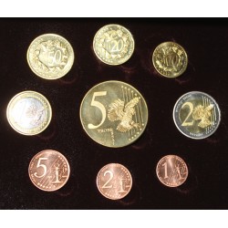 LITHUANIA - PROTOTYPE PROOF COIN SET 2004 - TRIAL - 9 COINS