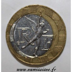 FRANCE - KM 964.1 - 10 FRANCS 1991 - TYPE GENIUS OF THE BASTILLE - MINT ERROR - OFF-CENTER NICKEL HEART