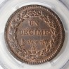 GADOURY 187 - 1 DECIME AN 7 W - 1798 - KM 644 - PCGS MS 63 BN