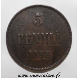 FINLANDE - KM 15 - 5 PENNIA 1898 - NICOLAS II