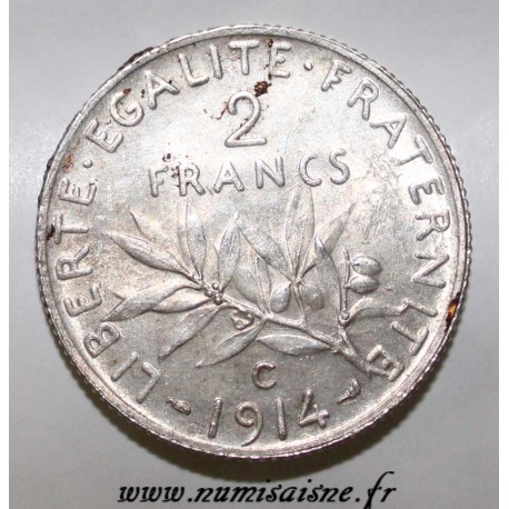 FRANCE - KM 845 - 2 FRANCS 1914 C - Castelsarrasin - TYPE SOWER