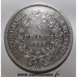 FRANCE - KM 756 - 5 FRANCS 1848 A - Paris - TYPE HERCULE