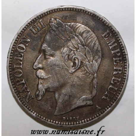 GADOURY 739 - 5 FRANCS 1868 A - Paris - TYPE NAPOLEON III - KM 799