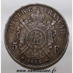 GADOURY 739 - 5 FRANCS 1868 A - Paris - TYPE NAPOLEON III - KM 799