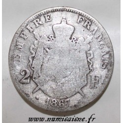 FRANCE - KM 807 - 2 FRANCS 1867 A - Paris - TYPE NAPOLEON III