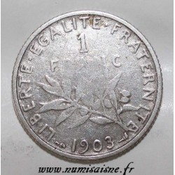 GADOURY 467 - 1 FRANC 1903 - TYPE SEMEUSE - KM 844.1