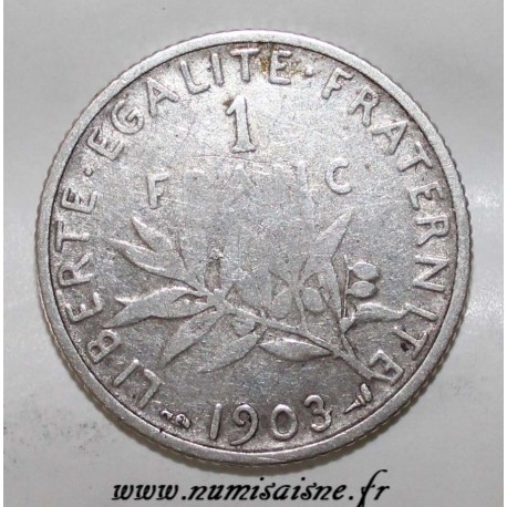 FRANCE - KM 844.1 - 1 FRANC 1903 - TYPE SOWER