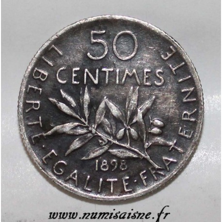 FRANCE - KM 854 - 50 CENTIMES 1898 - TYPE SOWER