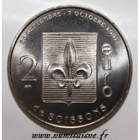 02 - SOISSONS - EURO DES VILLES - 20 EURO 1997 - CLOVIS - LA SCÈNE DU VASE