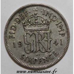 GRANDE BRETAGNE - KM 852 - 6 PENCE 1941 - GEORGE VI