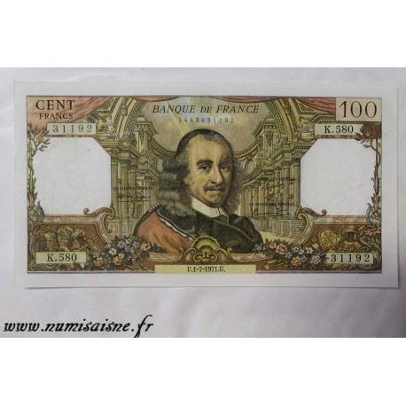 FRANCE - PICK 149 - 100 FRANCS  1971 - 01.07 - TYPE CORNEILLE - K.580