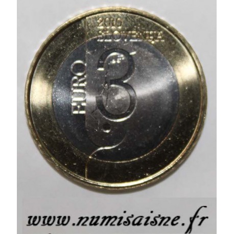 SLOVENIE - KM 95 - 3 EURO 2010 - Ljubljana capitale mondiale du livre