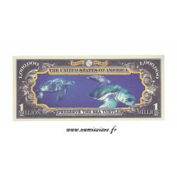 UNITED STATES - 1.000.000 DOLLARS 2004 - ENDANGERED SPECIES - SEA TURTULE - FANTASY BANKNOTES