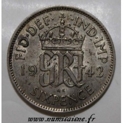 GRANDE BRETAGNE - KM 852 - 6 PENCE 1942 - GEORGE VI