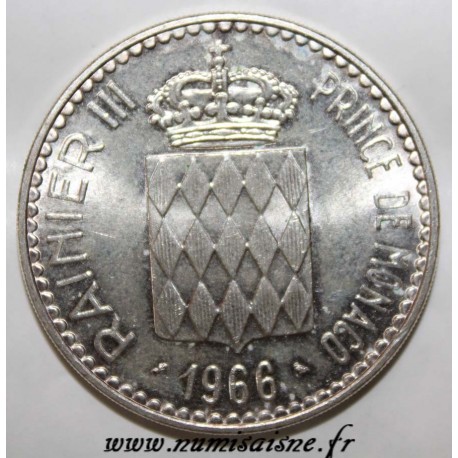 MONACO - KM 146 - 10 FRANCS 1966 - 110ÈME ANNIVERSAIRE DE L'ACCESSION DE CHARLES III