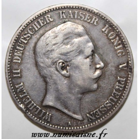 ALLEMAGNE - PRUSSE - KM 523 - 5 MARK 1902 - WILHELM II