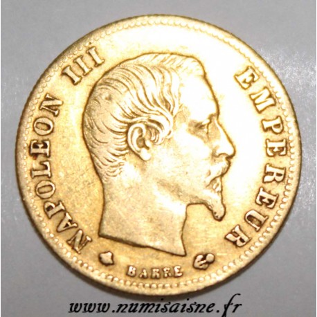 FRANCE - KM 787.2 - 5 FRANCS 1859 BB - Strasbourg - NAPOLEON III - GOLD