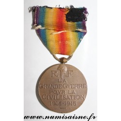 MÉDAILLE INTERALLIÉE - LA GRANDE GUERRE POUR LA CIVILISATION - 1914 - 1918