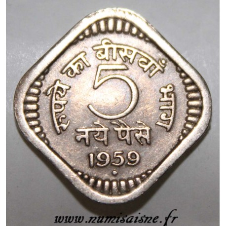 INDIEN - KM 16 - 5 NAYE PAISE 1959 b - Bombay