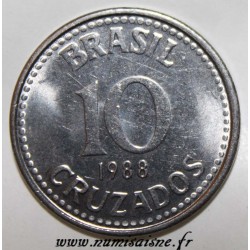 BRÉSIL - KM 607 - 10 CRUZADOS 1988