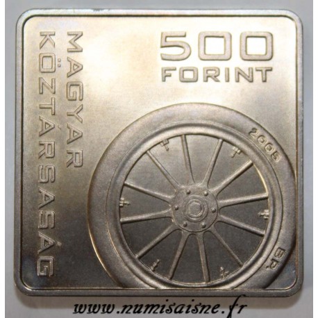 HUNGARY - KM 781 - 500 FORINT 2005 - 100 years of the first motorized postal car