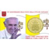 VATICAN - 50 CENT 2019 - COINCARD 10 - PAPE FRANCOIS