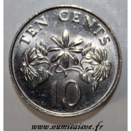 SINGAPORE - KM 51 - 10 CENTS 1990