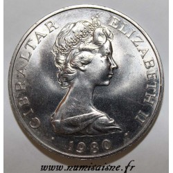 GIBRALTAR - KM 11 - 1 CROWN 1980 - 80 YEARS OF THE QUEEN MOTHER