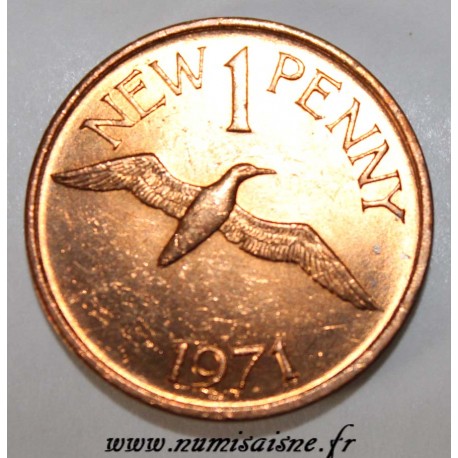 GUERNSEY - KM 21 - 1 NEW PENNY 1971