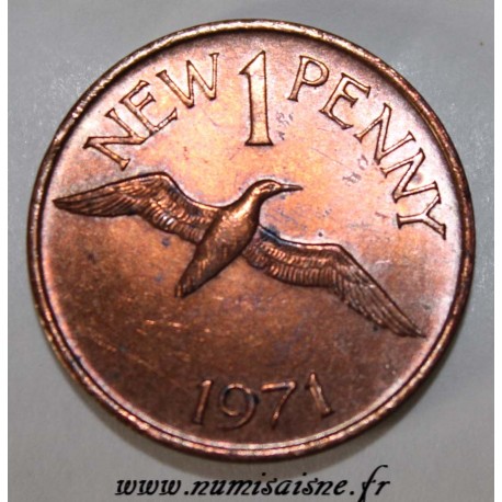 GUERNESEY - KM 21 - 1 NEW PENNY 1971