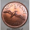 GUERNESEY - KM 21 - 1 NEW PENNY 1971