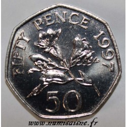 GUERNESEY - KM 45.2 - 50 PENCE 1997 - PETIT MODULE