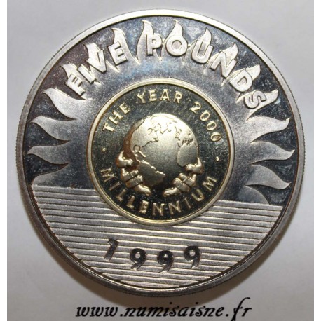 GUERNSEY - KM 91 - 5 POUNDS 1999 - MILLENIUM