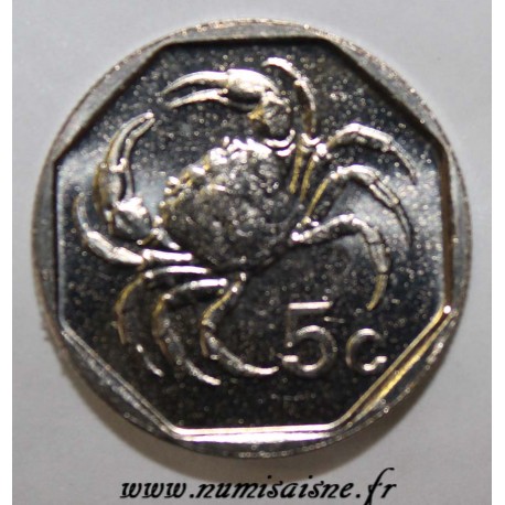 MALTA - KM 95 - 5 CENTS 2001