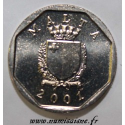 MALTA - KM 95 - 5 CENTS 2001