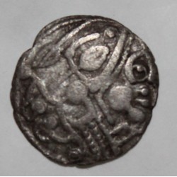 AMBIANI - AREA OF AMIENS - SILVER DENIER WITH SEAHORSE