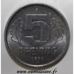 ALLEMAGNE - KM 9.2 - 5 PFENNIG 1980 A - Berlin - RDA