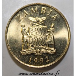 ZAMBIE - KM 38 - 1 KWACHA 1992 - Faucon Taita