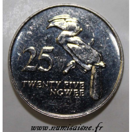 SAMBIA - KM 29 - 25 NGWEE 1992 - Kronentoko SAMBIA - KM 29 - 25 NGWEE 1992 - Kronentoko