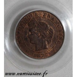 FRANKREICH - KM 826 - 1 CENTIME 1872 A - Paris - TYP CÉRÈS - PCGS MS 64 RB