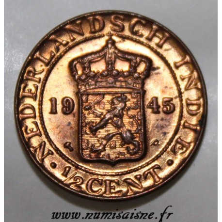 INDES ORIENTALES NÉERLANDAISES - KM 314.2 - 1/2 CENT 1945