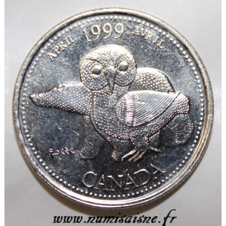 CANADA - KM 345 - 25 CENTS 1999 - AVRIL