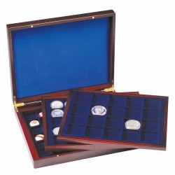 VOLTERRA TRIO DE LUXE PRESENTATION CASE - 3 TRAYS - ROUND OR SQUARE COMPARTMENTS FROM 32 to 66 mm