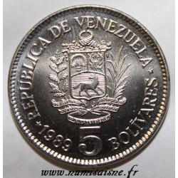 VENEZUELA - Y 53.a2 - 5 BOLIVARES 1989