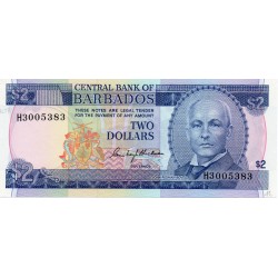 BARBADOS - PICK 30 - 2 DOLLARS - UNDATED 1980