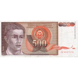 YOUGOSLAVIE - PICK 109 - 500 DINARA - 1991