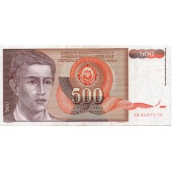 YUGOSLAVIA - PICK 109 - 500 DINARA - 1991